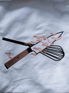 broderie couteau de cuisine fouet de cuisine vetement professionnel